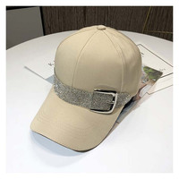 Nowe mody pas z kryształkami czapki baseballowe dla kobiet Snapback czapki sportowe odkryty kapelusz słońce Gorras czarny kapelusz 2